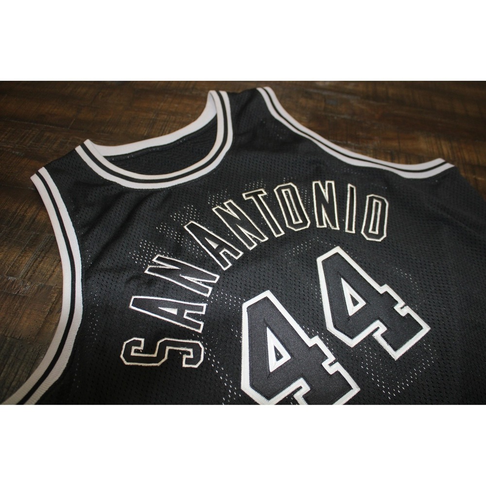 San Antonio Spurs Jersey Mens 58 Black NBA George Gervin 44 Mitchell Ness